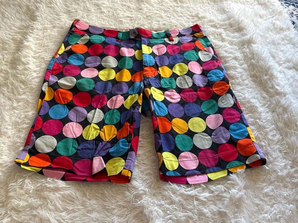 Loudmouth‎ Golf Disco Balls Multicolor Polka Dot Shorts Men's Size 36